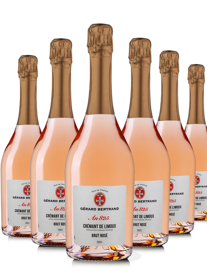 Heritage An 825 Crémant de Limoux Brut rosé 2021 Lot 6 Flessen 75cl - Gérard Bertrand