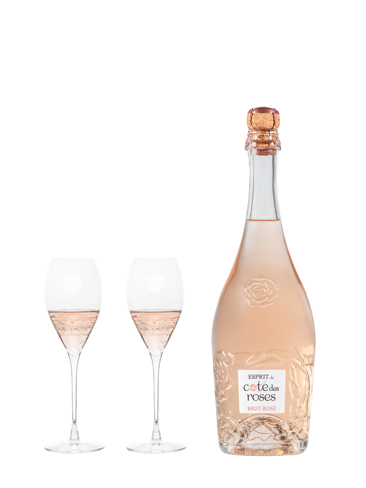 Esprit de Cote des Roses Brut rosé mousserende wijn Lot 6 flessen 75cl - Gérard Bertrand