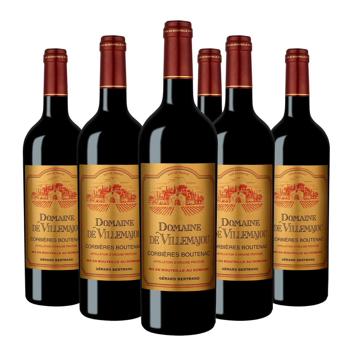 Domaine de Villemajou rode wijn boutenac 2022 lot 6 flessen 75cl - Gérard Bertrand