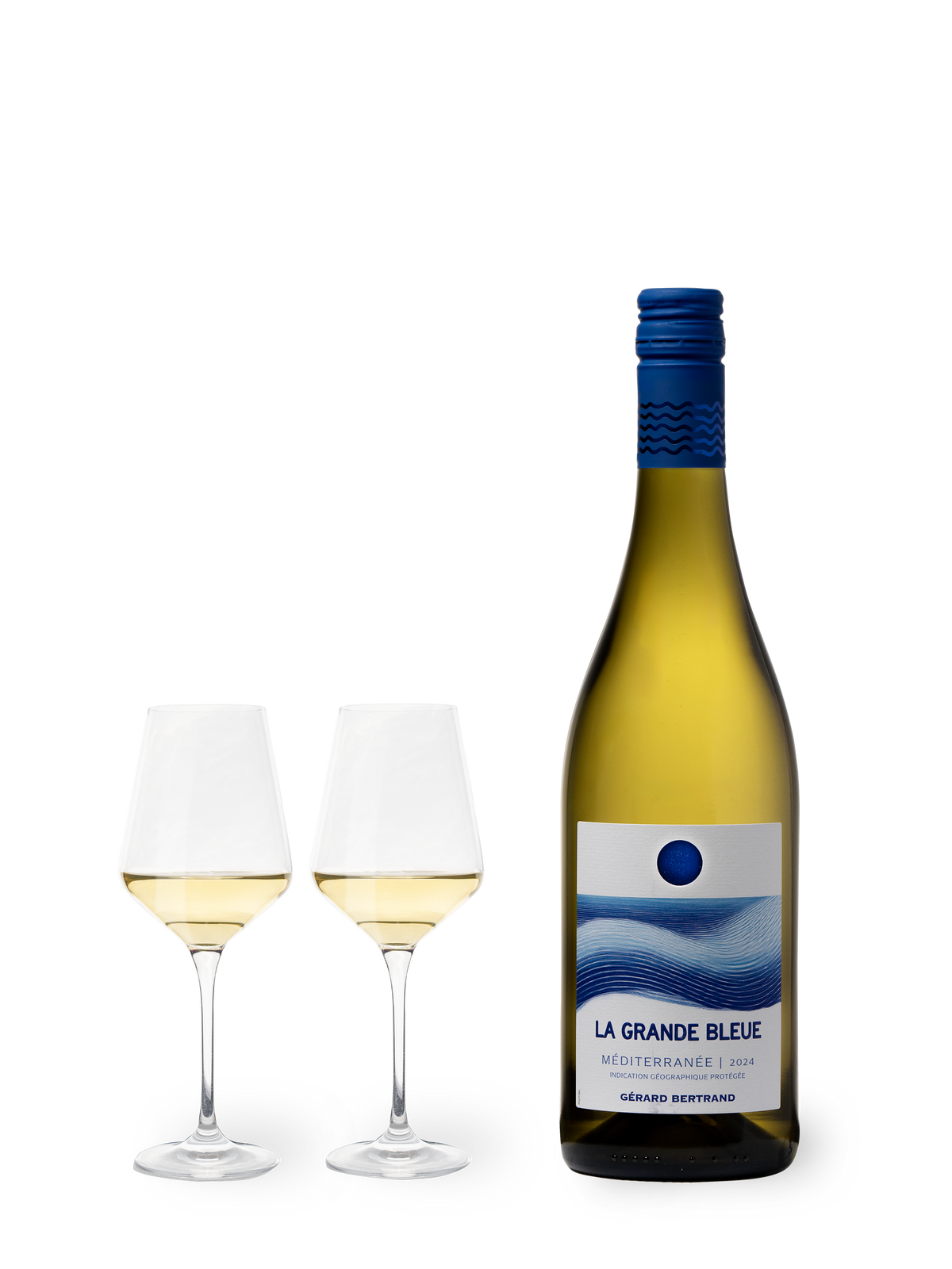 La Grande Bleue 2024 biologische witte wijn Speciale aanbieding 12 flessen 75cl en magnum cadeau - Gérard Bertrand