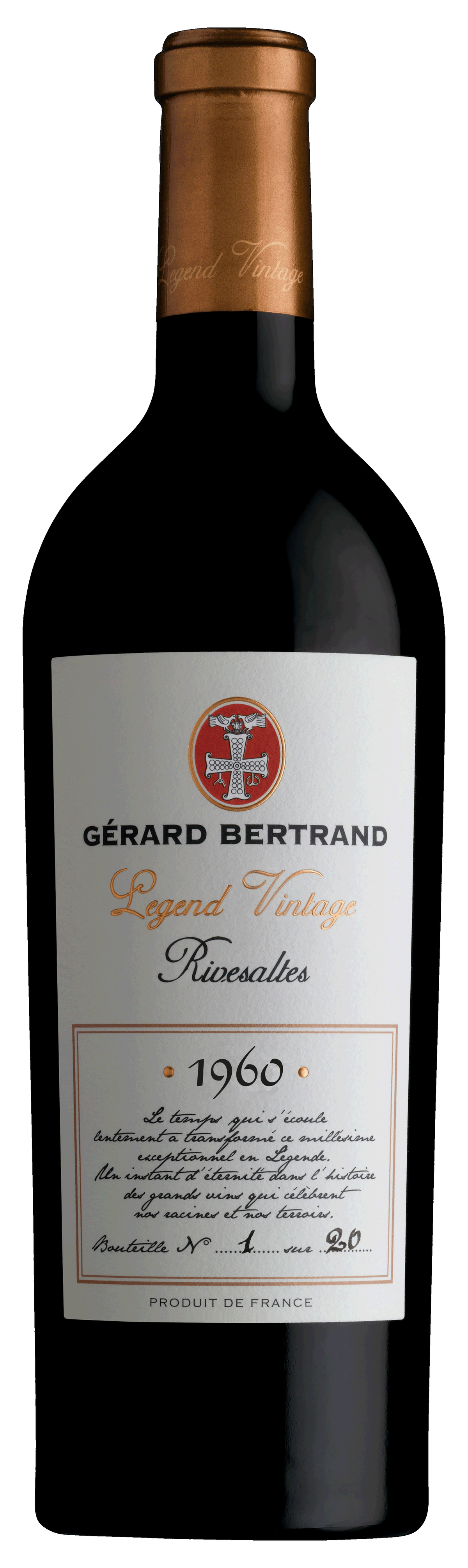 Legend Vintage Vins Doux Naturels 1960 Rivesaltes 75cl - Gérard Bertrand