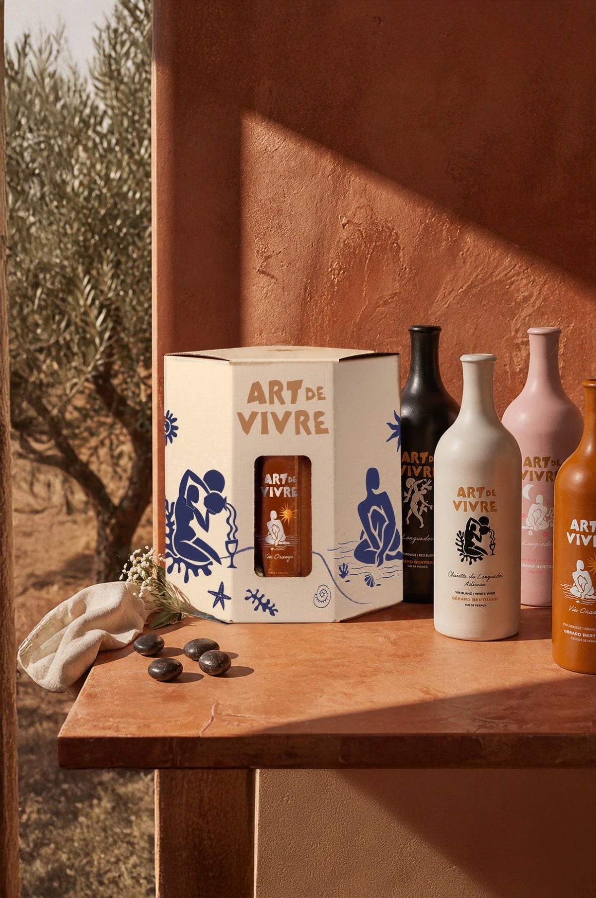 DIY-geschenkdoos Art de Vivre 4 kleuren met receptenboek mediterrane gerechten - Gérard Bertrand