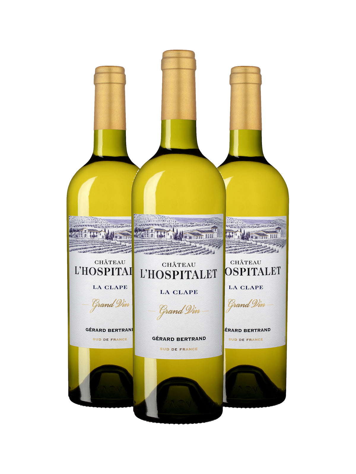 Château L'Hospitalet Grand Vin Wit 2022 La Clape Lot 3 flessen 75cl - Gérard Bertrand