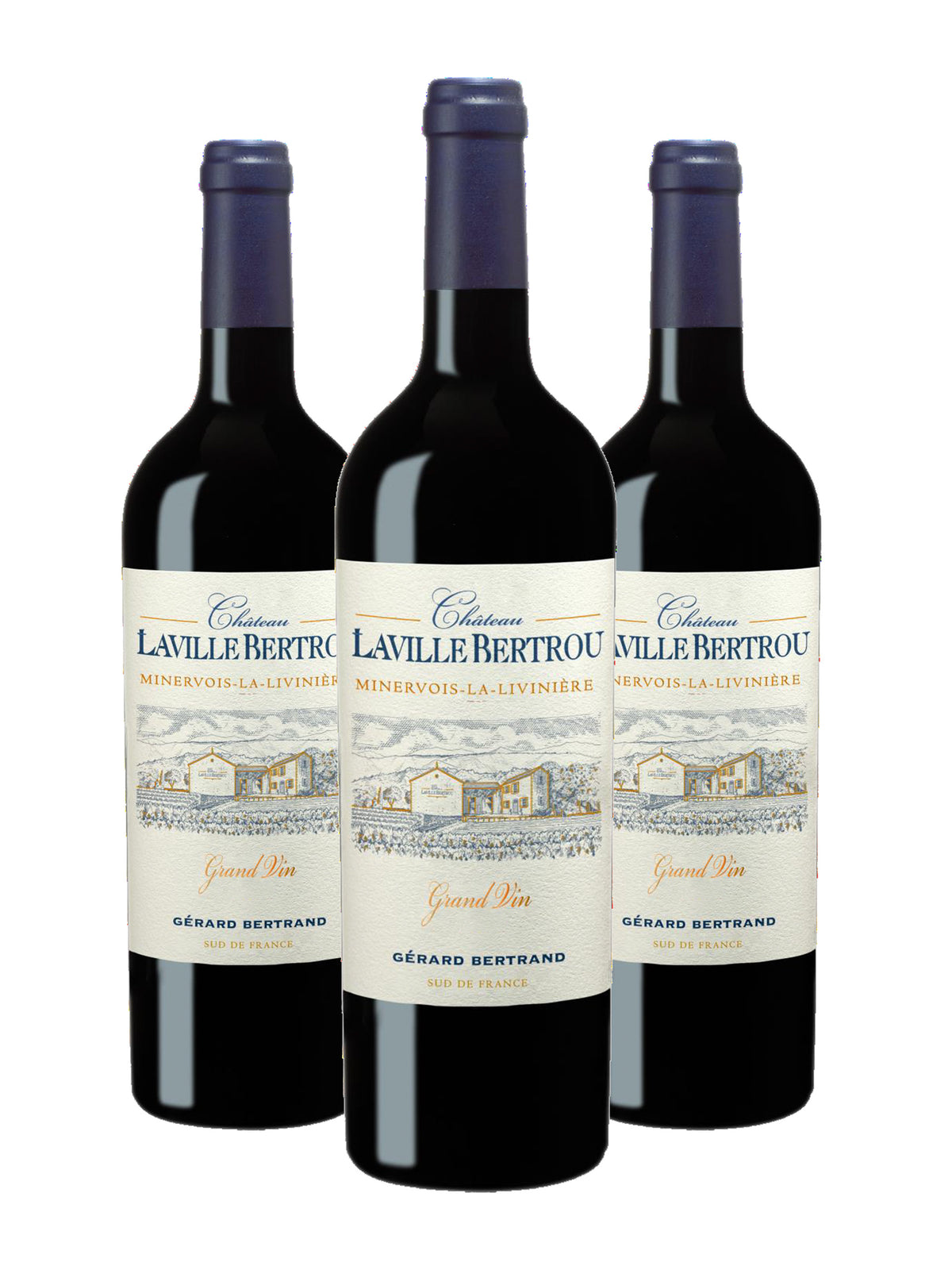 Château Laville Bertrou Grand Vin rood 2021 Lot 3 flessen 75cl - Gérard Bertrand