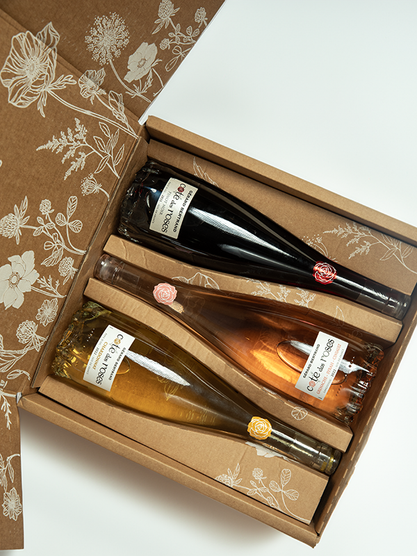 Geschenkdoos Cote des Roses rosé, lichte rode wijn en Sauvignon Blanc - Gérard Bertrand