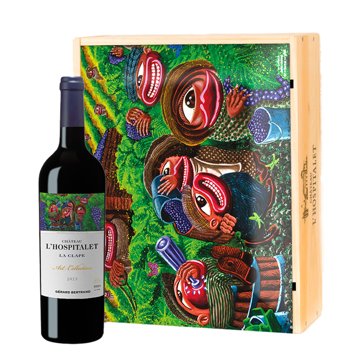 CHATEAU L'HOSPITALET ART COLLECTION DI ROSA Geschenkdoos 3×75cl 2023 - Gérard Bertrand