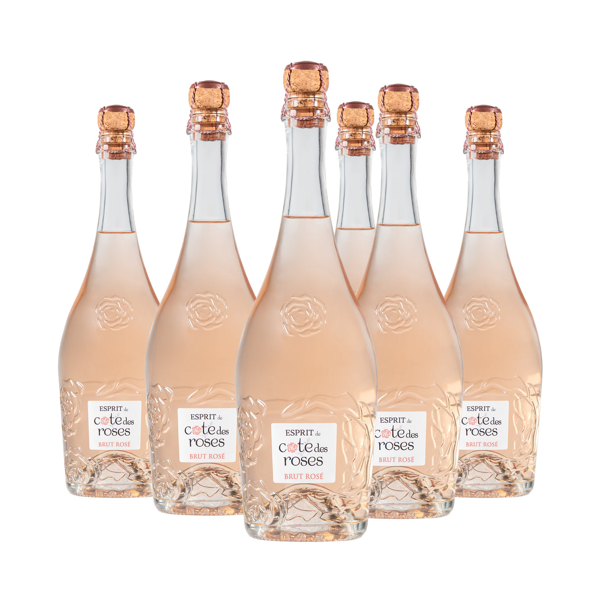 Esprit de Cote des Roses Brut rosé mousserende wijn Lot 6 flessen 75cl - Gérard Bertrand