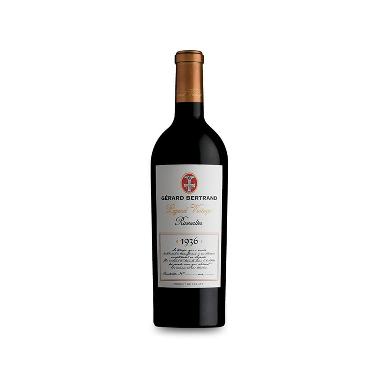 Legend Vintage Natuurlijk Zoete Wijnen 1936 Rivesaltes 75cl - Gérard Bertrand