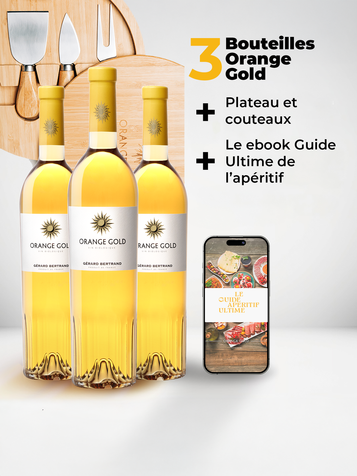 Kaasplank en Orange Gold - Gérard Bertrand