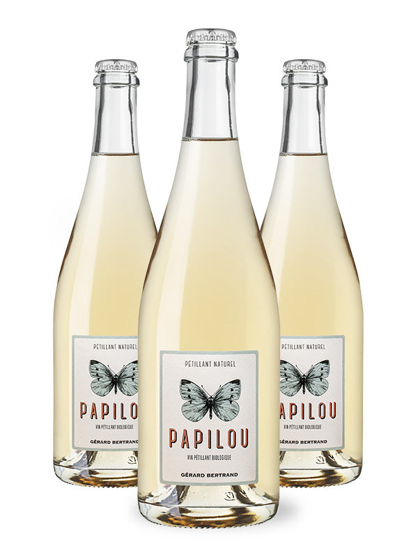 Papilou biologische natuurlijk mousserende witte wijn 2023 lot 3 flessen 75cl - Gérard Bertrand
