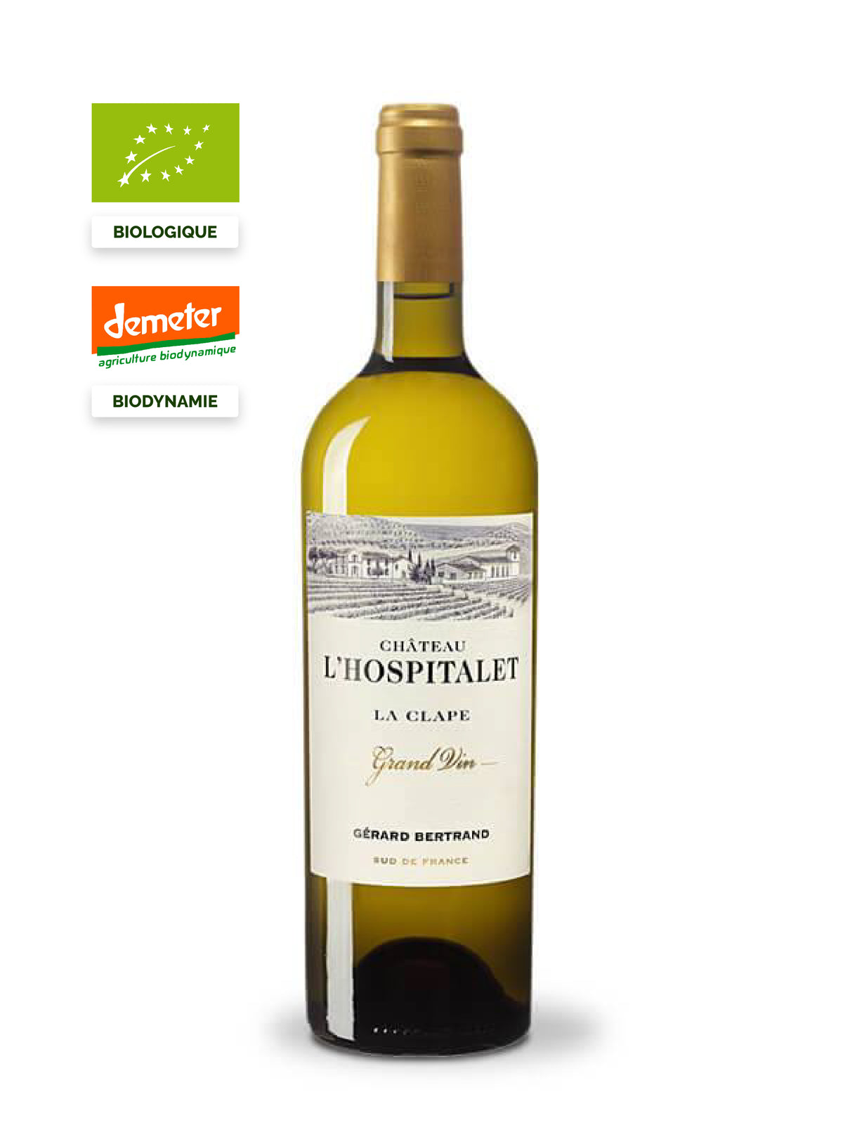 château l'hospitalet Grand Vin wit la clape 2019 bio biologisch-dynamische wijn