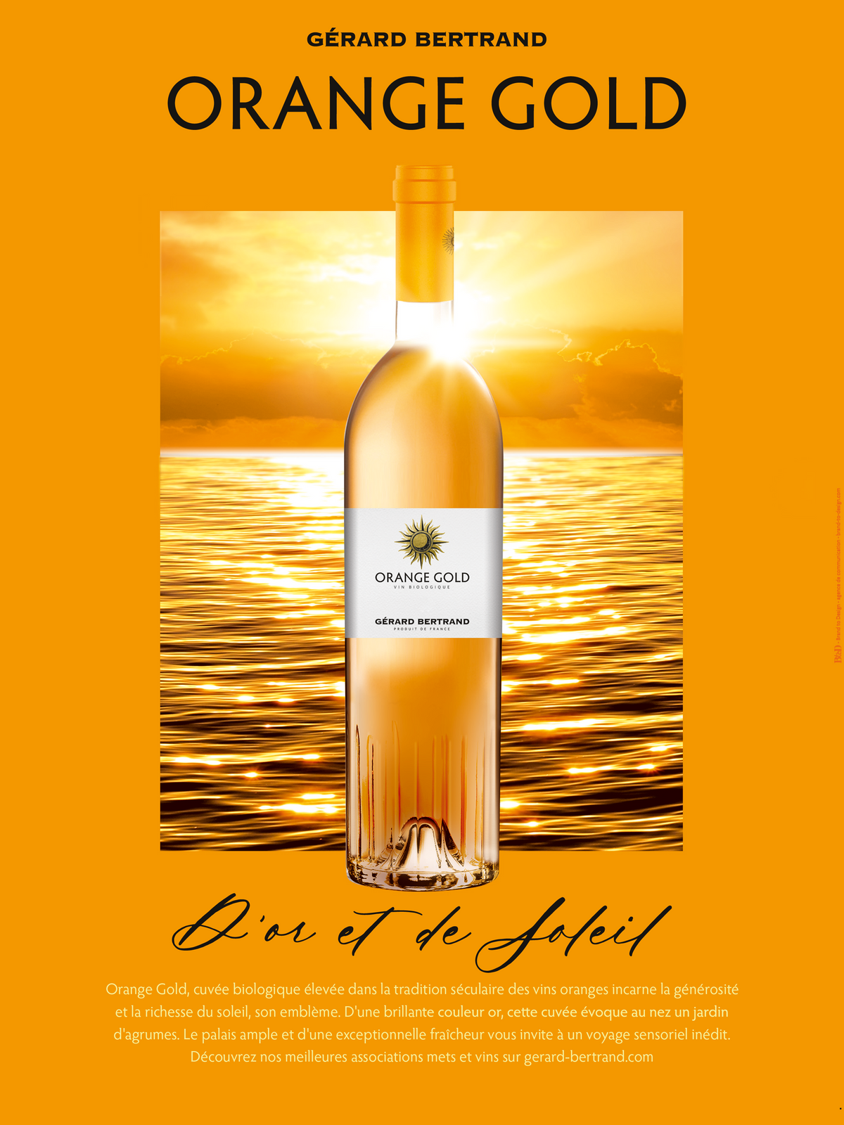 orange gold biologische oranje wijn gérard bertrand Vin de France