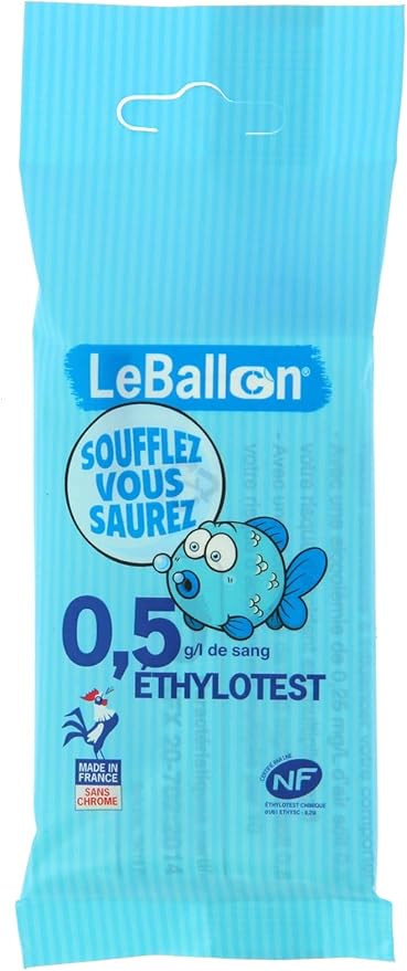 LE BALLON Zakje met 1 wegwerp chemische blaastest 0,5G/L - Gérard Bertrand 