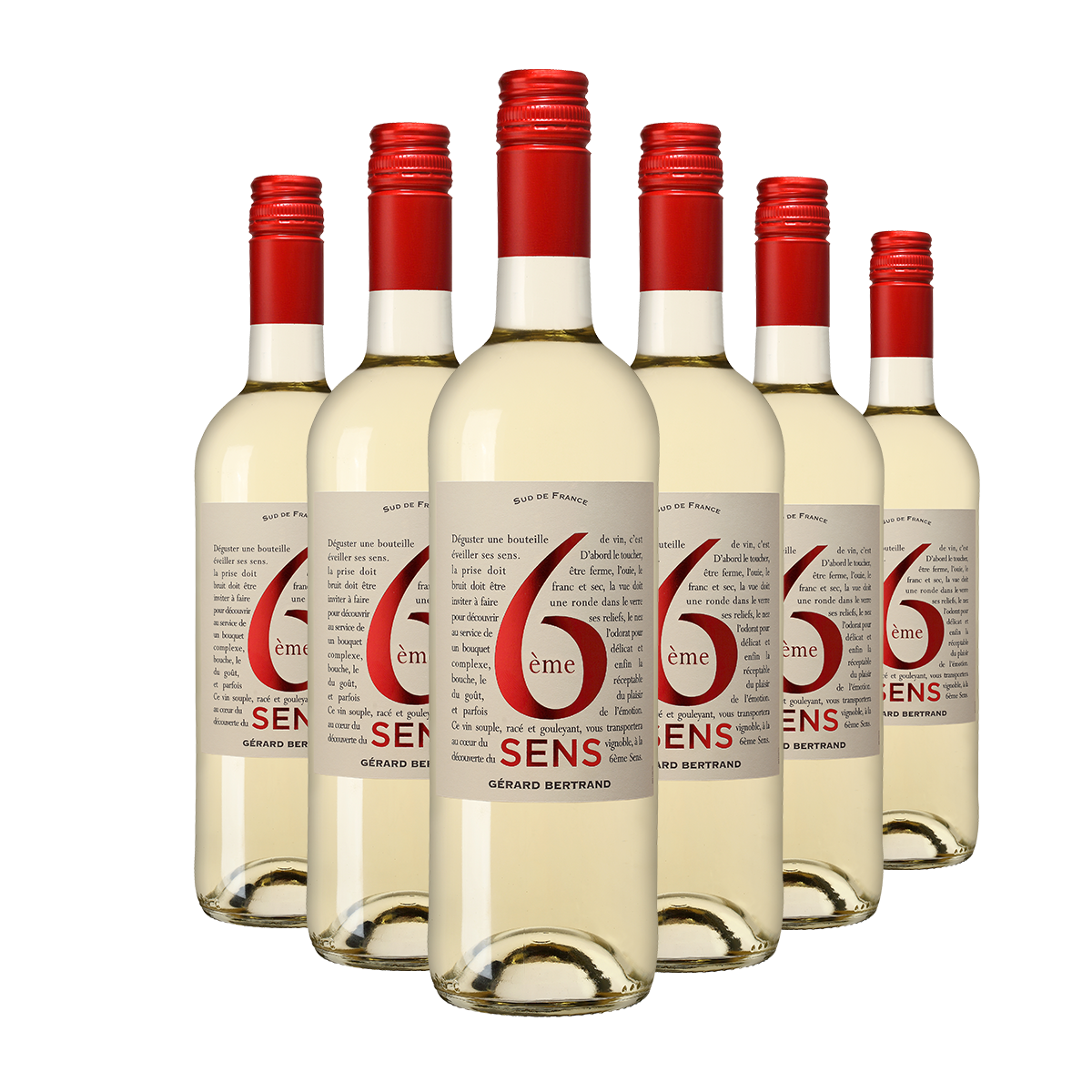  6ème sens 2024 biologische witte wijn Lot 6 flessen 75cl - Gérard Bertrand 
