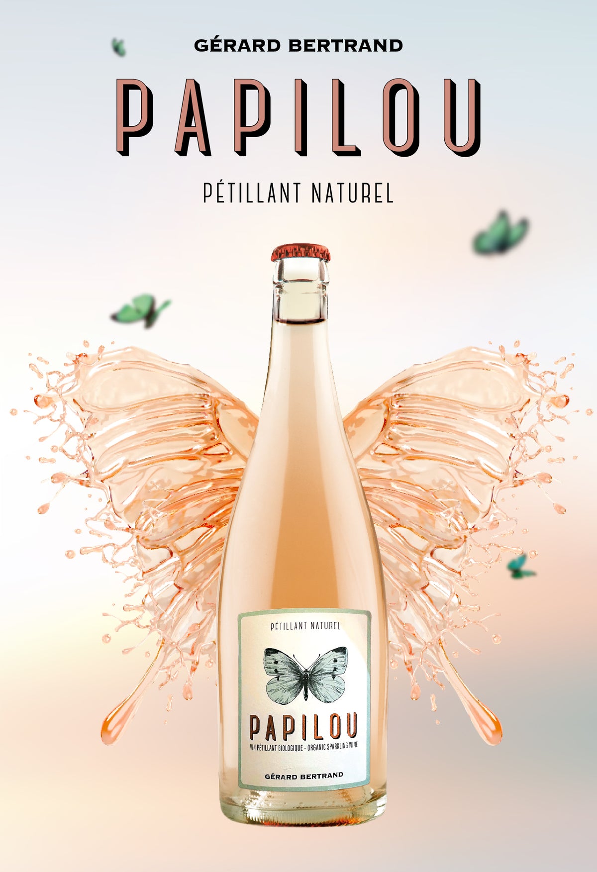 Papilou natuurlijk mousserende rosé 2023 Lot 3 flessen 75cl - Gérard Bertrand 