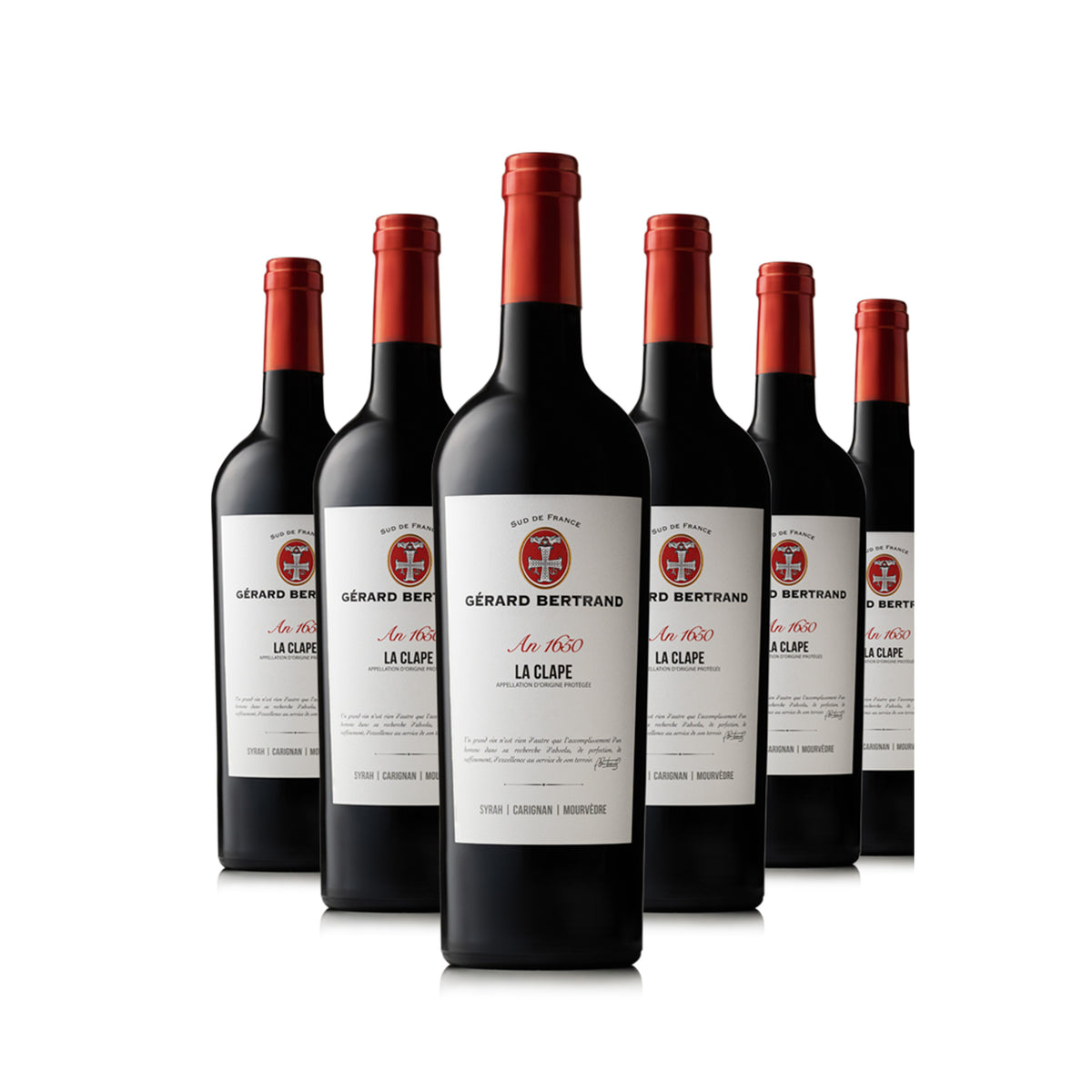 Héritage "An 1650" rode La Clape 2022 Lot 6 Flessen 75cl - Gérard Bertrand 