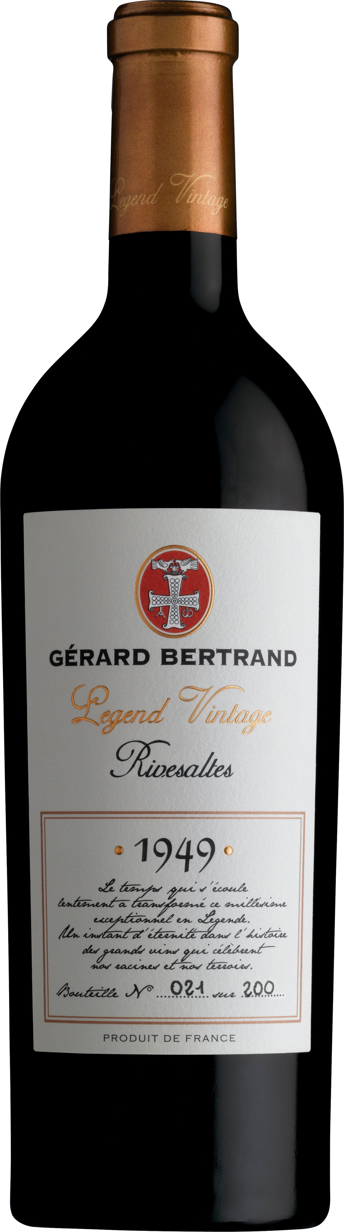 Legend Vintage Vins Doux Naturels 1949 Rivesaltes 75cl - Gérard Bertrand 