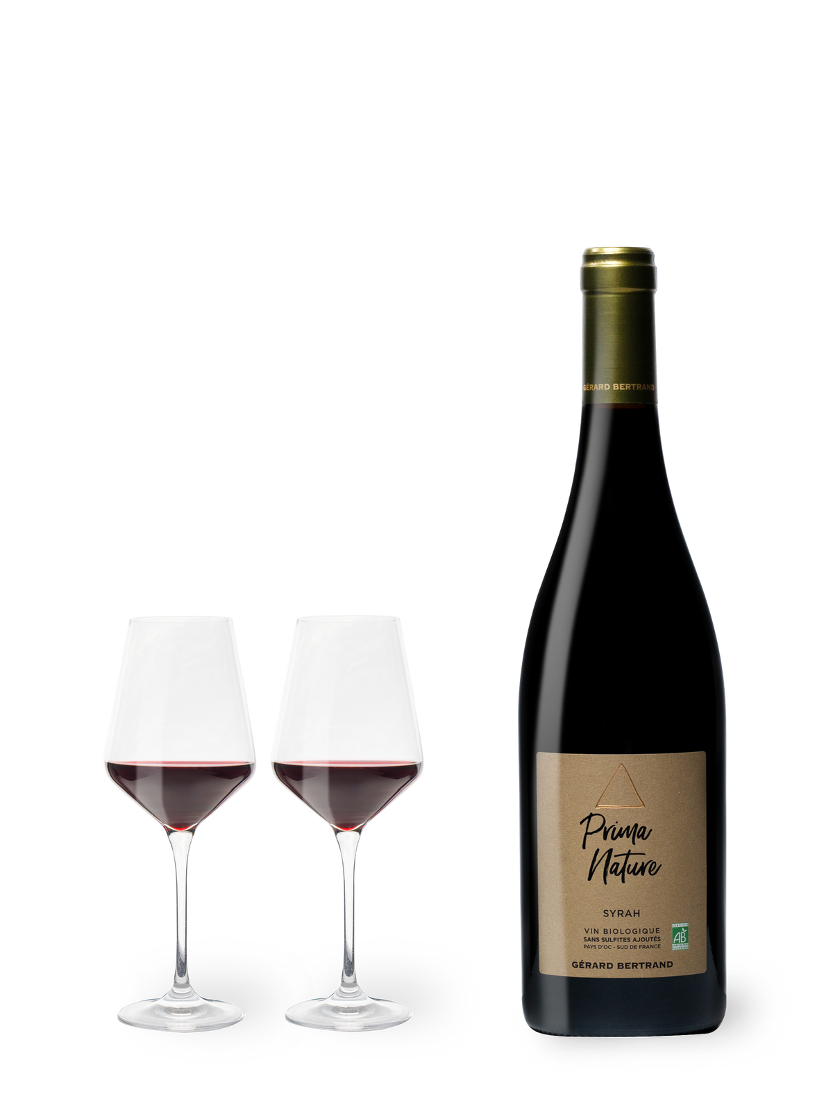 Prima Nature Syrah biologische veganistische rode wijn zonder toegevoegde sulfieten 2024 75cl - Gérard Bertrand 