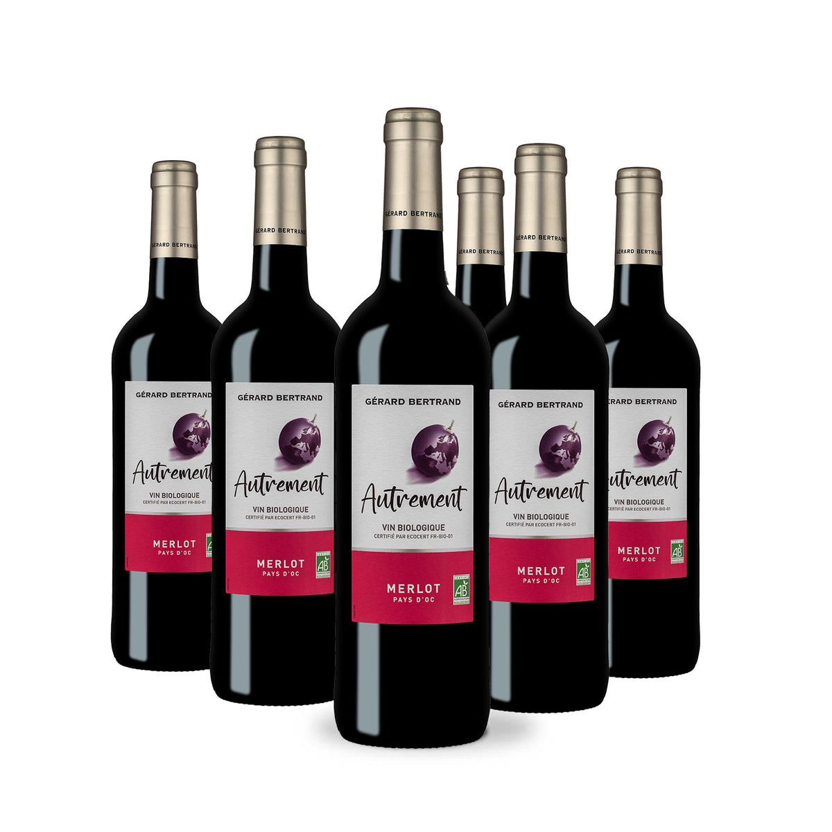 Autrement Merlot 2023 lot 6 flessen 75cl - Gérard Bertrand 