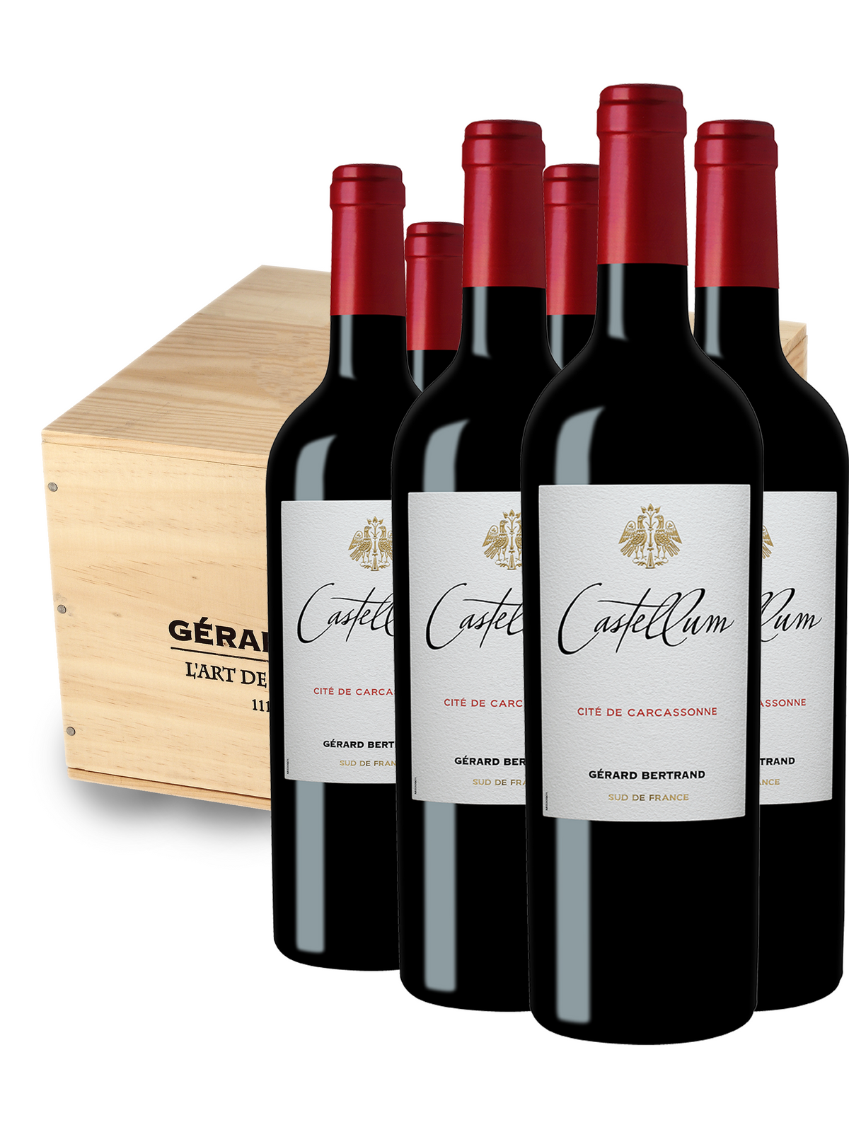 Castellum 2019 75cl Houten Kist 6 Flessen - Gérard Bertrand 