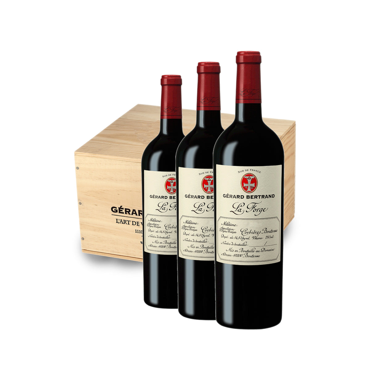La Forge 2019 Houten Kist 6 Flessen 75cl - Gérard Bertrand 