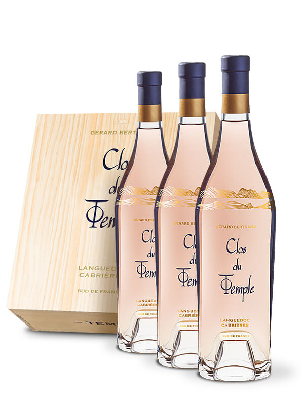 Clos du Temple 2022 houten kist 6 flessen 75cl - Gérard Bertrand 