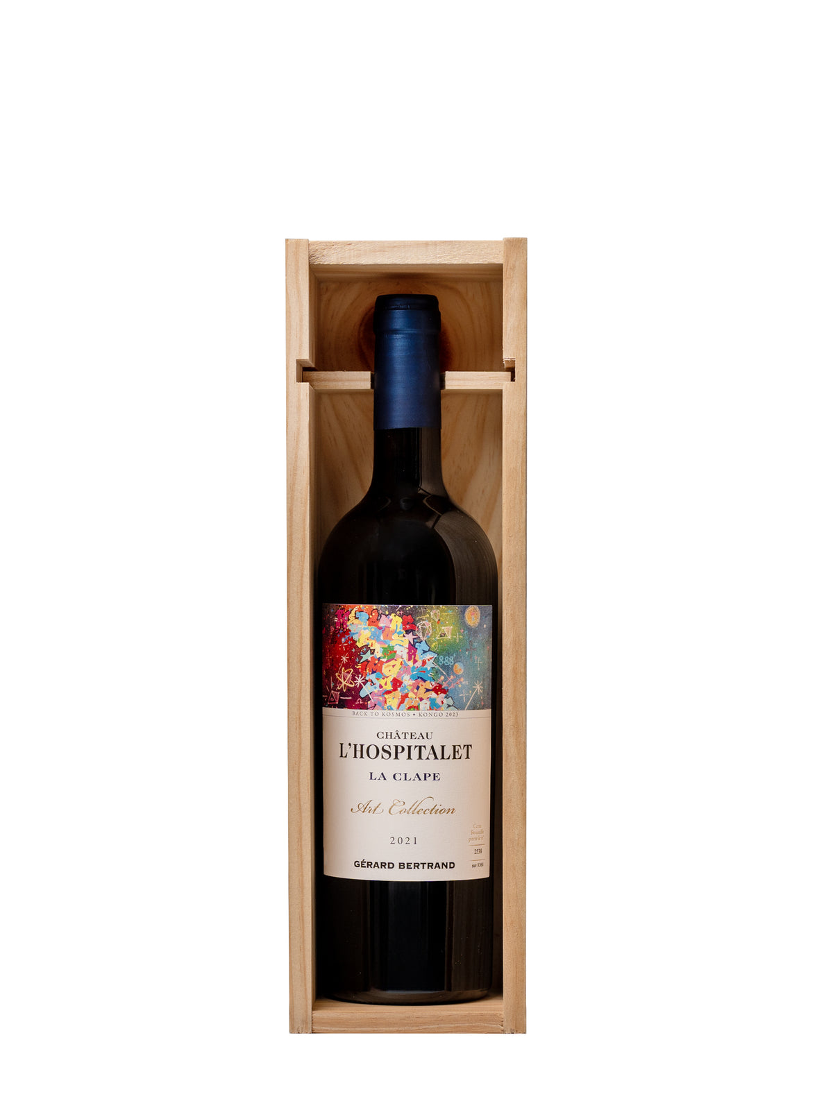 CHÂTEAU L'HOSPITALET ART COLLECTION Geschenkdoos 75cl 2021 - « BACK TO COSMOS » CYRIL KONGO - Gérard Bertrand 