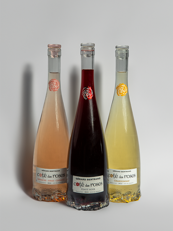 Geschenkdoos Cote des Roses rosé, lichte rode wijn en Sauvignon Blanc - Gérard Bertrand 