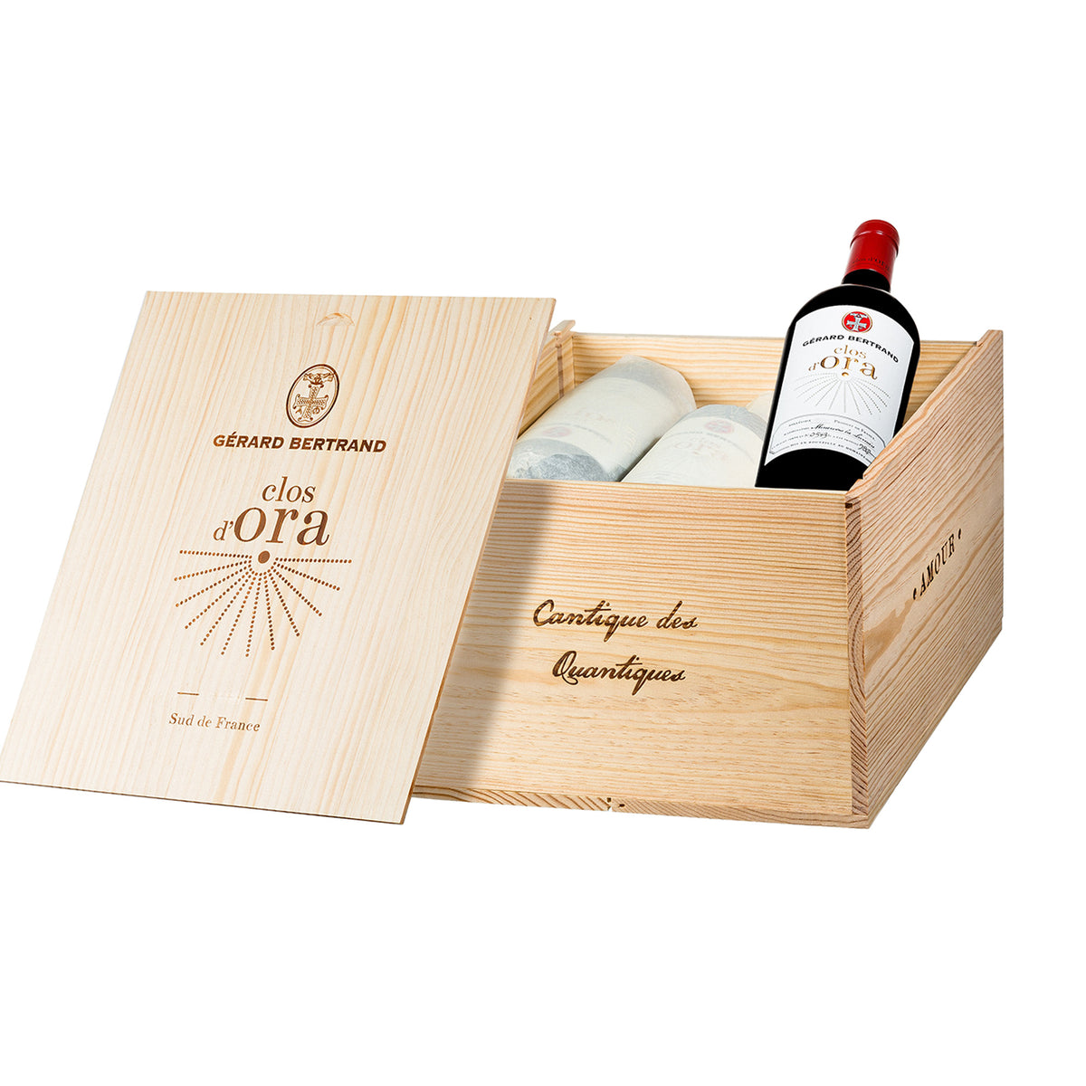 Clos d'Ora 2021 75cl houten kist 6 flessen iconische rode wijn - Gérard Bertrand 