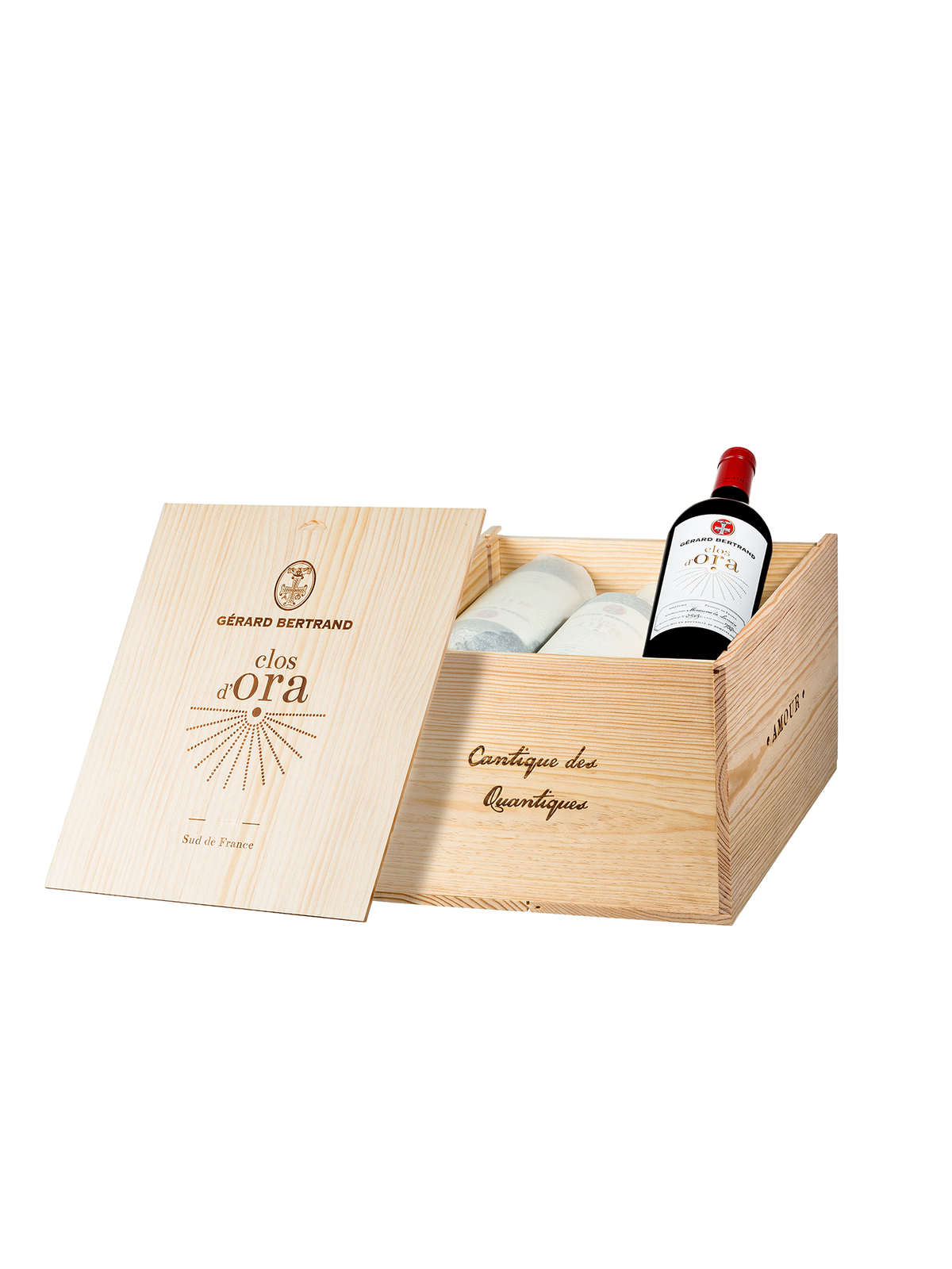 Clos d'Ora 2018 houten kist 6 flessen 75cl - Gérard Bertrand 
