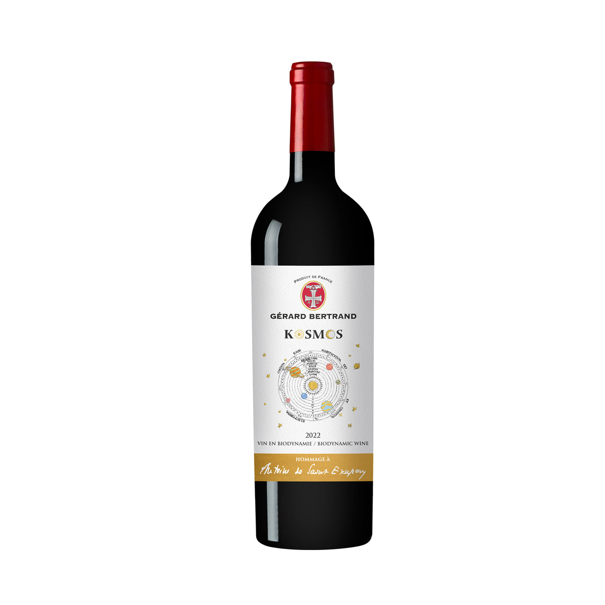 Kosmos jour Hommage à Saint Exupéry 75cl 2022 rode wijn biodynamie - Gérard Bertrand 