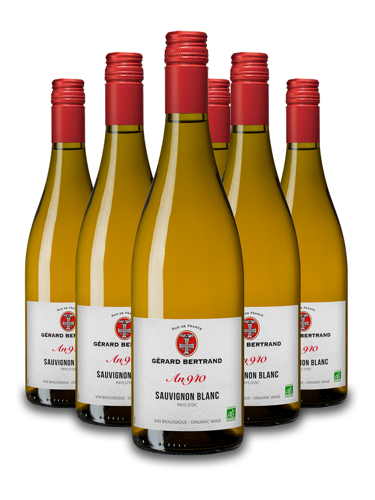 Héritage "An 940" Sauvignon Blanc 2024 biologische witte wijn Lot 6 Flessen 75cl - Gérard Bertrand 