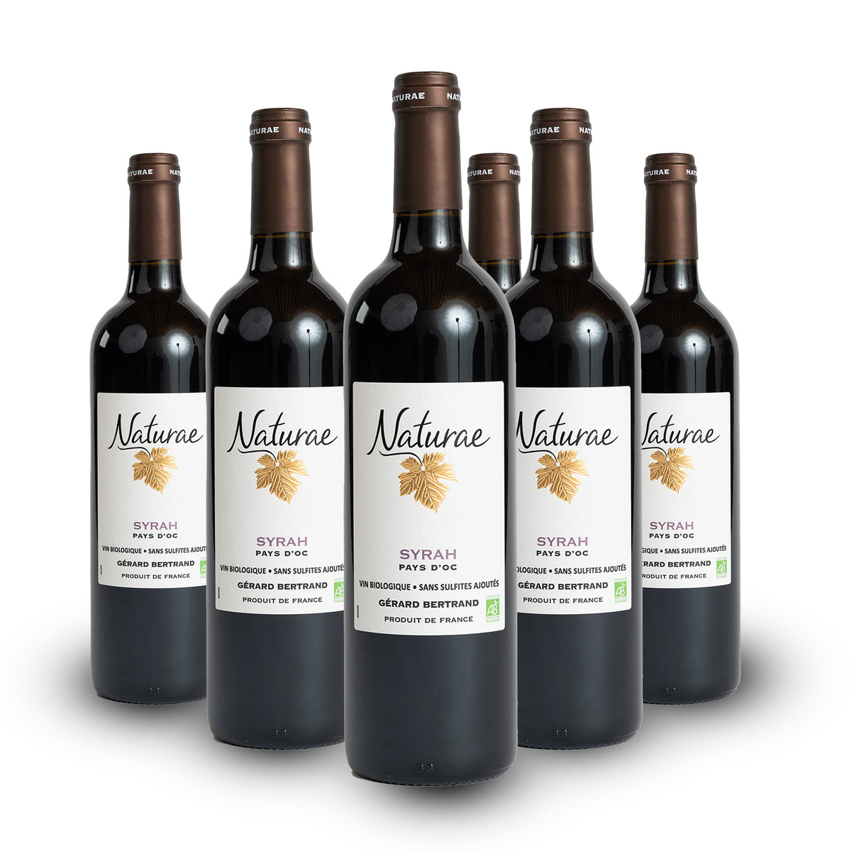 Naturae Syrah 2023 lot 6 flessen 75cl biologische rode wijn zonder sulfieten vegan - Gérard Bertrand 