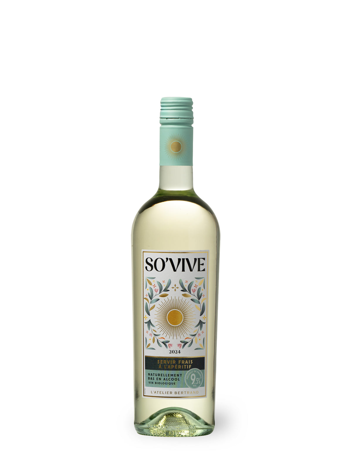 So'Vive 2024 Biologische Witte Wijn 75cl Natuurlijk Laag in Alcohol - Gérard Bertrand 