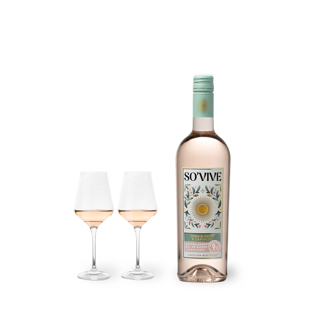 So'Vive 2025 biologische rosé wijn 75cl van nature laag in alcohol - Gérard Bertrand 
