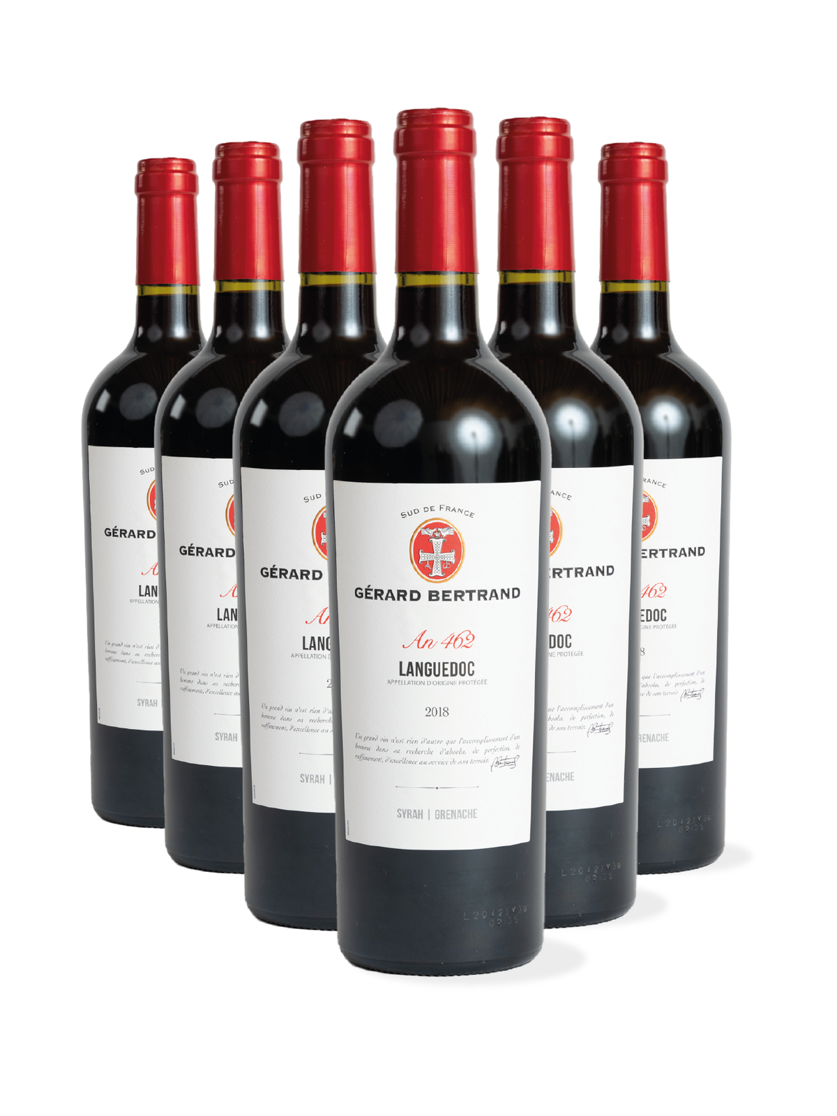 Héritage "An 462" rode 2021 Languedoc 75cl X6 - Gérard Bertrand 