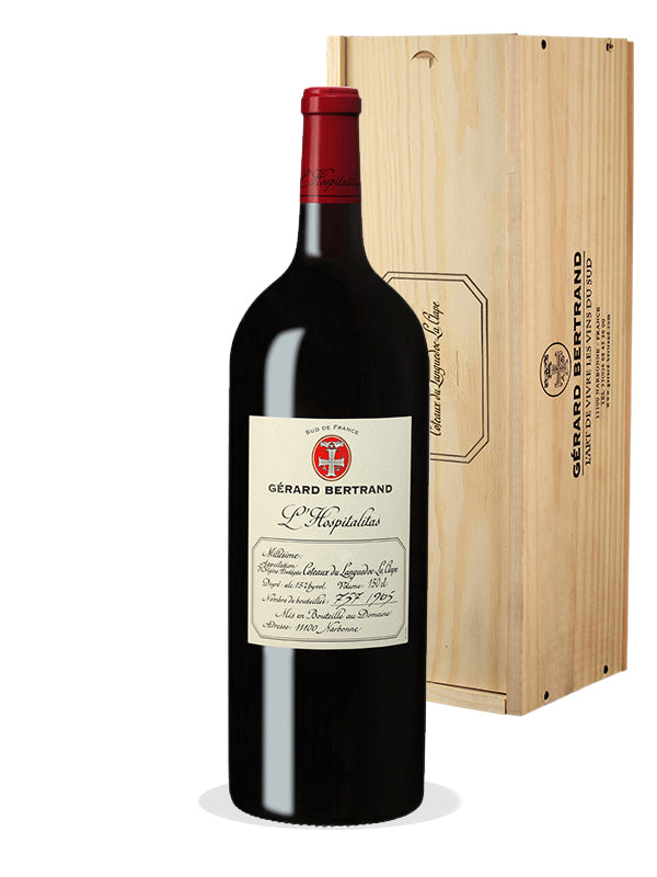 L'Hospitalitas 2012 Magnum (1,5L) met houten kist - Gérard Bertrand 